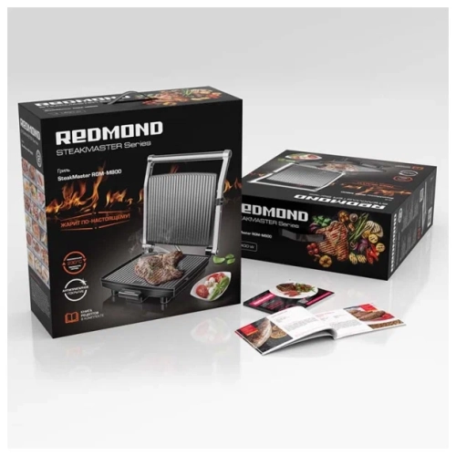 Гриль REDMOND SteakMaster RGM-M800, черный/серебристый Гриль REDMOND SteakMaster RGM-M800, черный/серебристый