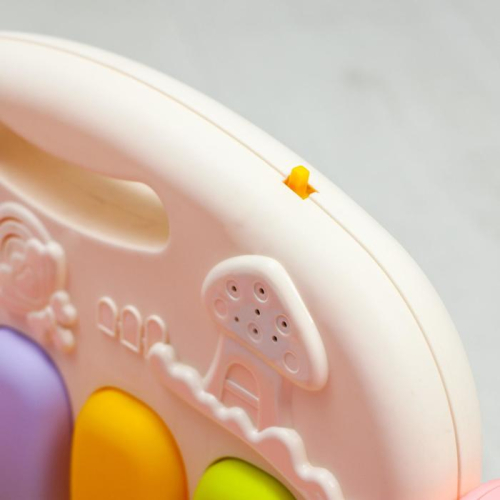 Развивающий коврик «Жирафик», с пианино, розовый