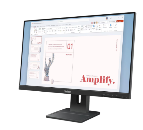 Монитор Lenovo 23,8" E24-40, 16:9, IPS, FHD, 4ms, 250cd, 100Hz, VGA, HDMI, DP, SPK, HAS