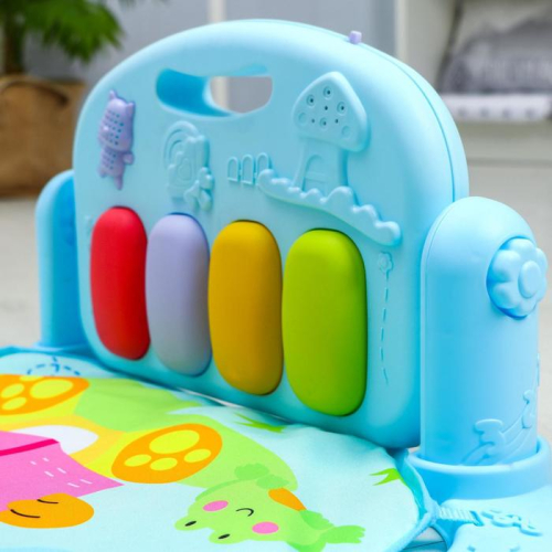 Развивающий коврик «Лев», с пианино, голубой Развивающий коврик «Лев», с пианино, голубой