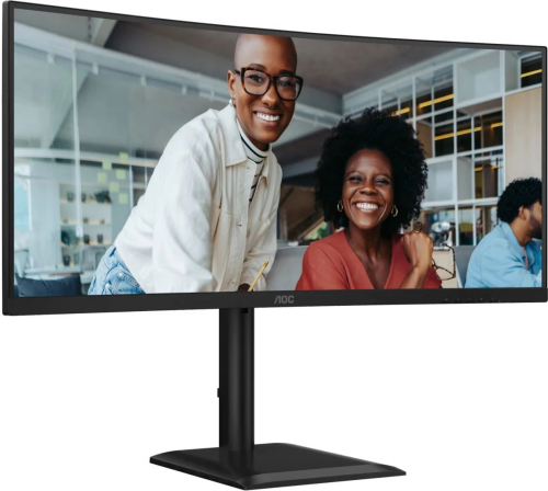 Монитор AOC 34" CU34E4CV 1500R, VA UWQHD, 4ms, 120 Гц, черный