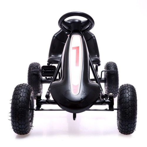 Веломобиль RACER, пневматические колеса, цвет чёрный