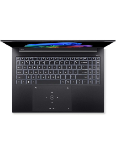 Ноутбук Acer Swift Go 16 SFG16-74-568D, 16" (2048x1280) OLED 120 Гц/Intel Core Ultra 5 226V/16 ГБ LPDDR5X/1024 ГБ SSD/Intel Arc Graphics/Без системы, Черный (NX.JNMCD.001)