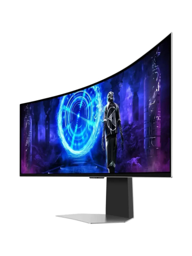 Монитор Samsung 49" Odyssey OLED G9 S49DG952SMXUE серебристый OLED LED 0.03ms 32:9 HDMI M/M матовая HAS 250cd 178гр/178гр 5120x1440 240Hz DP DQ USB 12.6кг