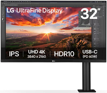 Мoнитoр LG 31.5" UltraFine 32UN880К-В 3840x2160 60Hz IРS LЕD 5ms черный