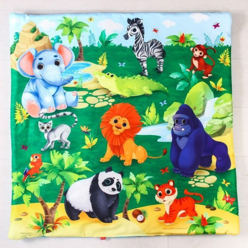 Развивающий коврик «Африка», с дугами,5 игрушек