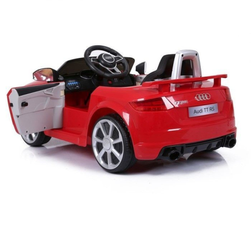 Электромобиль AUDI TT RS, цвет красный, EVA колеса, кожаное сидение