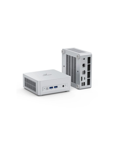 Мини-ПК MINISFORUM UM870 Plus, AMD Ryzen 7 8745H/Отсутствует DDR5/Отсутствует SSD/AMD Radeon Graphics/Без ОС, серебристый (UM870PLUS/BAREBONE)