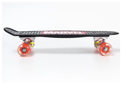 Пенниборд "Marvel" 56 х 16 см, колеса световые PU 60х45 мм, ABEC 7, цвет красный
