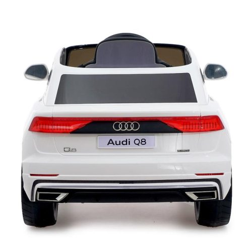 Электромобиль Audi Q8, EVA колеса, кожаное сидение, цвет белый