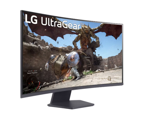Монитор LG 31,5" 32GS60QC-B 1000R, 16:9, VA, QHD, 1ms, 300cd, 180Hz, HDMI, DP
