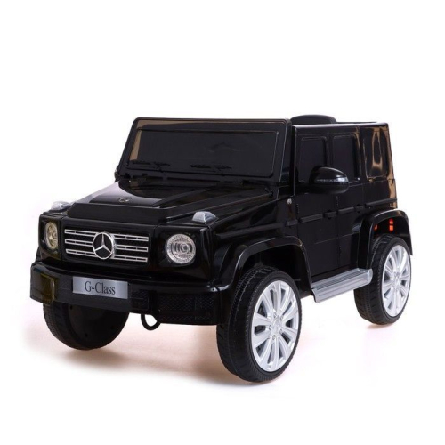 Электромобиль MERCEDES-BENZ G500, EVA колеса, кожаное сидение, цвет чёрный глянец