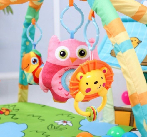 Развивающий коврик «Домик для игрушек», с дугами + шары, р - р 95х90х0,5 см.