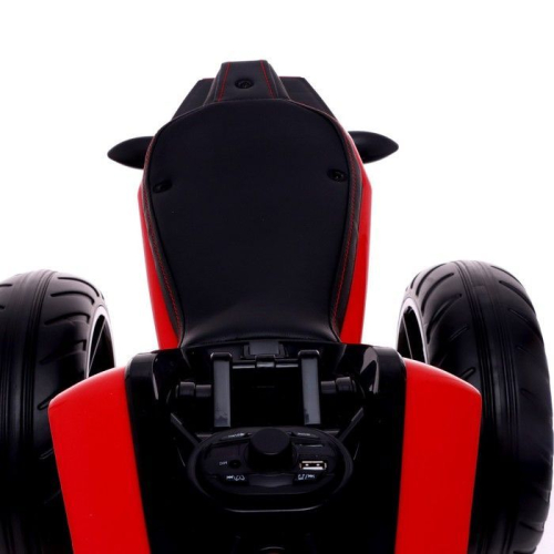 Электромотоцикл М1200, EVA колеса, кожаное сидение, 2 мотора, цвет красный