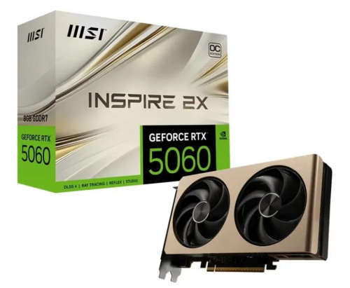 Видеокарта PCIE16 RTX5060 8GB RTX 5060 8G INSPIRE 2X OC MSI
