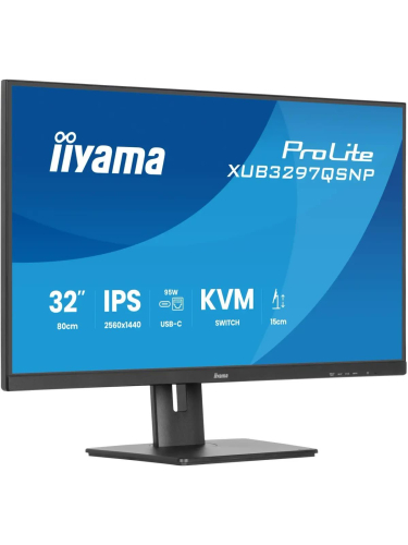 Монитор Iiyama 32" ProLite XUB3297QSNP-B1 черный IPS LED 1ms 16:9 HDMI M/M матовая HAS Piv 1000:1 350cd 178гр/178гр 2560x1440 100Hz DP QHD USB 9.5кг