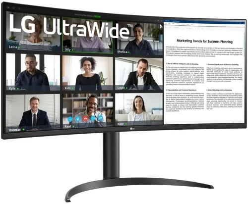 Монитор LG 34" UltraWide 34WR55QK-B WQHD VA LED черный