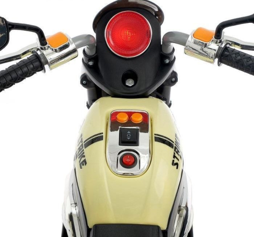 Электромобиль «Чоппер», с аккумулятором, световые и звуковые эффекты, цвет бежевый