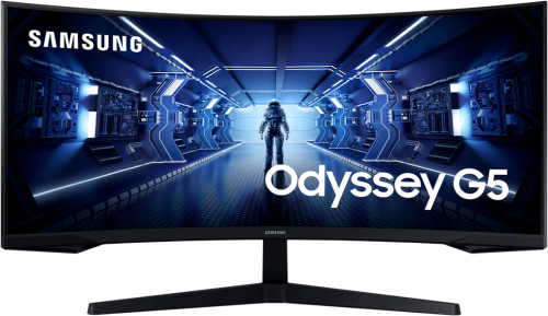 Монитор Samsung 34" Odyssey G5 C34G55TWWI 3440x1440 VA LED 165Гц 4ms FreeSync Premium HDMI DisplayPort