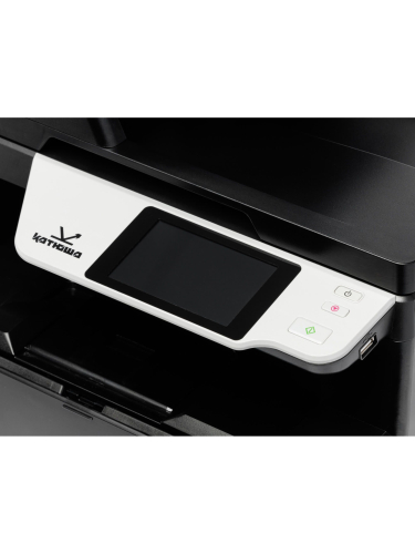 МФУ Катюша M240 принтер / копир / сканер / факс (опц.), 40 стр / мин А4, ч / б, 1200 dpi. Скан: цвет / чб 1200 dpi., 4 ГБ, 1000 Мб, USB, Wi-Fi (опц.), ADF 75 листов. Тонер 3 000 отп. Пр-во РФ, 3 года гар. МПТ