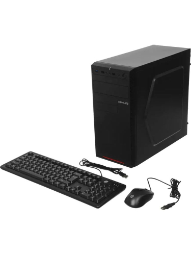 Системный блок Amur Нарвал B7I21 MT, Intel Core i5-12400 / 16 ГБ DDR5 / 512 ГБ SSD / Intel UHD Graphics / Без ОС / Клавиатура, мышь, черный (2168216)