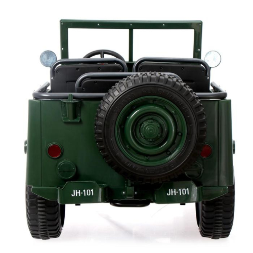 Электромобиль «Армейский джип», 3-х местный, 4WD полный привод, EVA колеса, цвет зелёный