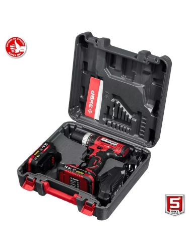 Дрель шуруповерт зубр, 2 АКБ, кейс (дшл-145-22)