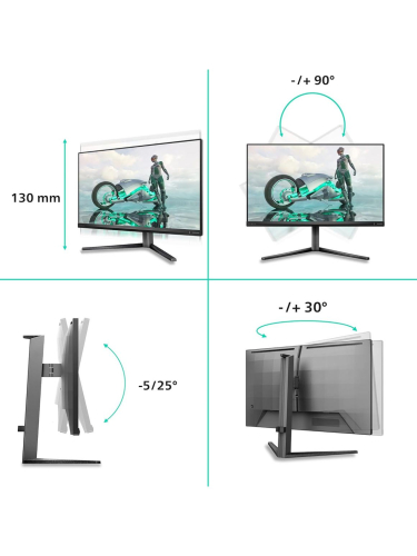 Монитор Philips 27M2N3800A 27" 16:9, IPS, UHD, FHD, 5ms, 1000cd, 160Hz, HDMI, DP, SPK