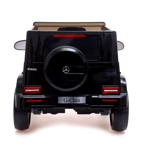 Электромобиль MERCEDES-BENZ G500, EVA колеса, кожаное сидение, цвет чёрный глянец