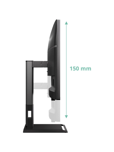 Монитор AOC Q27P4CV 27" IPS, 2560x1440, 120Hz, 4ms, 350сd/m, 1500:1 | HDMI(2.0), DP(1.4), Type-C(PD-96W), 4xUSB 3.2, RJ45 | HAS, Pivot, Swivel, InPSU, Speakers, Vesa 100, Black