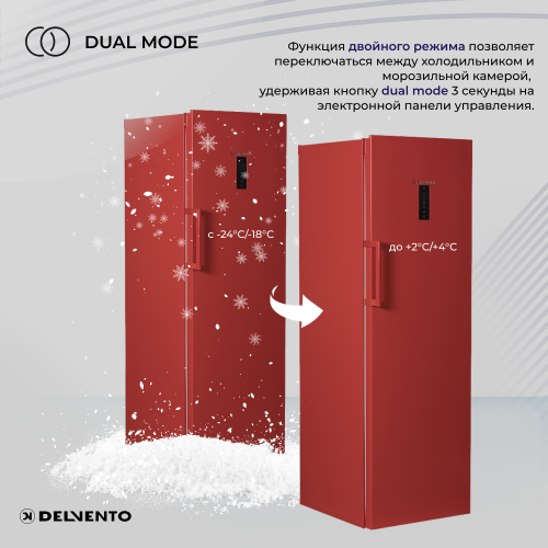 Вертикальный морозильный шкаф Delvento VF8301A+